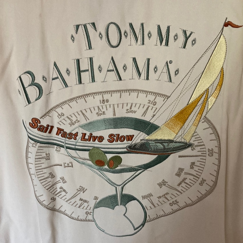 Vintage embroidered Tommy Bahama silk shirt